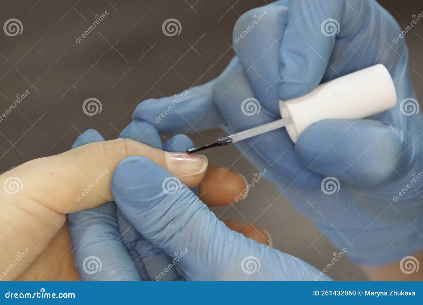 Workplace of a Manicure Master. a Salon Specialist Performs Work with a