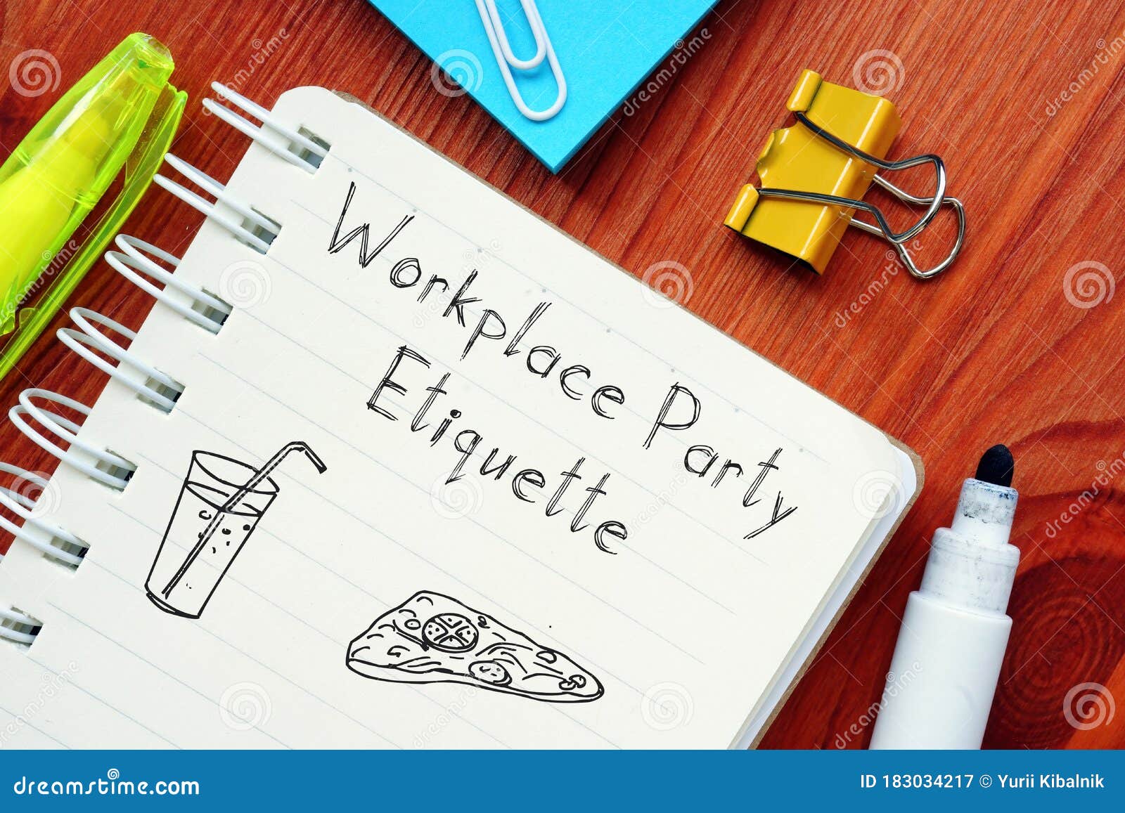 Workplace Party Etiquette Phrase on the Page Stock Image Image of