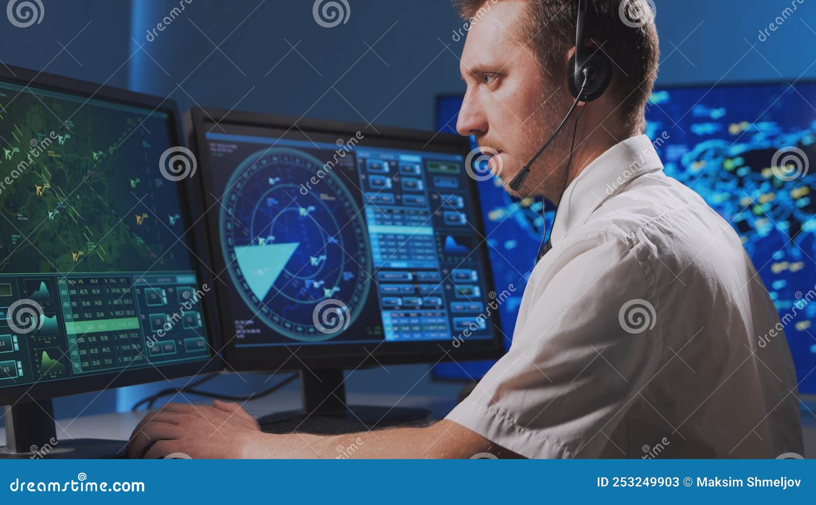 Workplace of the Professional Air Traffic Controller in the Control