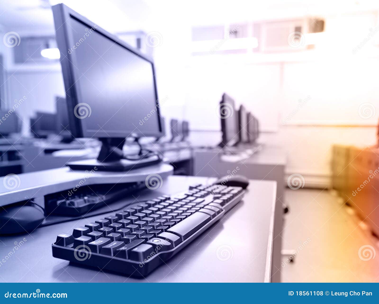 Workplace In Bad Room Without People, Close-up Of Laptop With Graphs