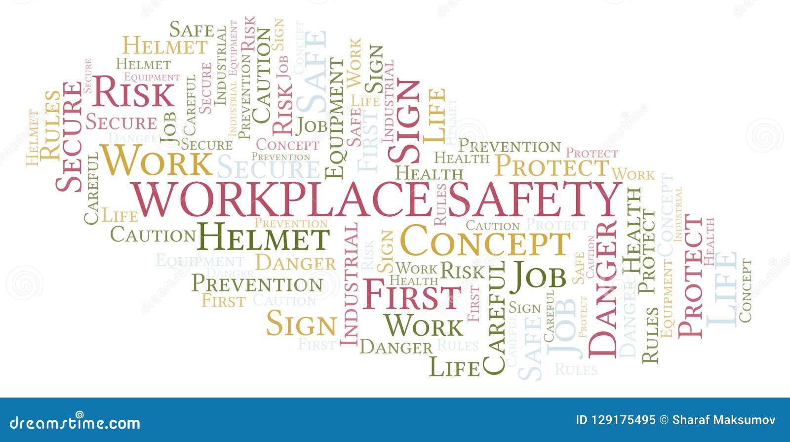 Workplace Safety Word Cloud. Stock Illustration Illustration of protect, font 129175495
