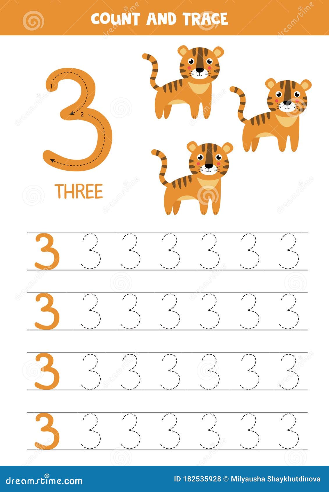 worksheet for learning numbers with cute elephants number