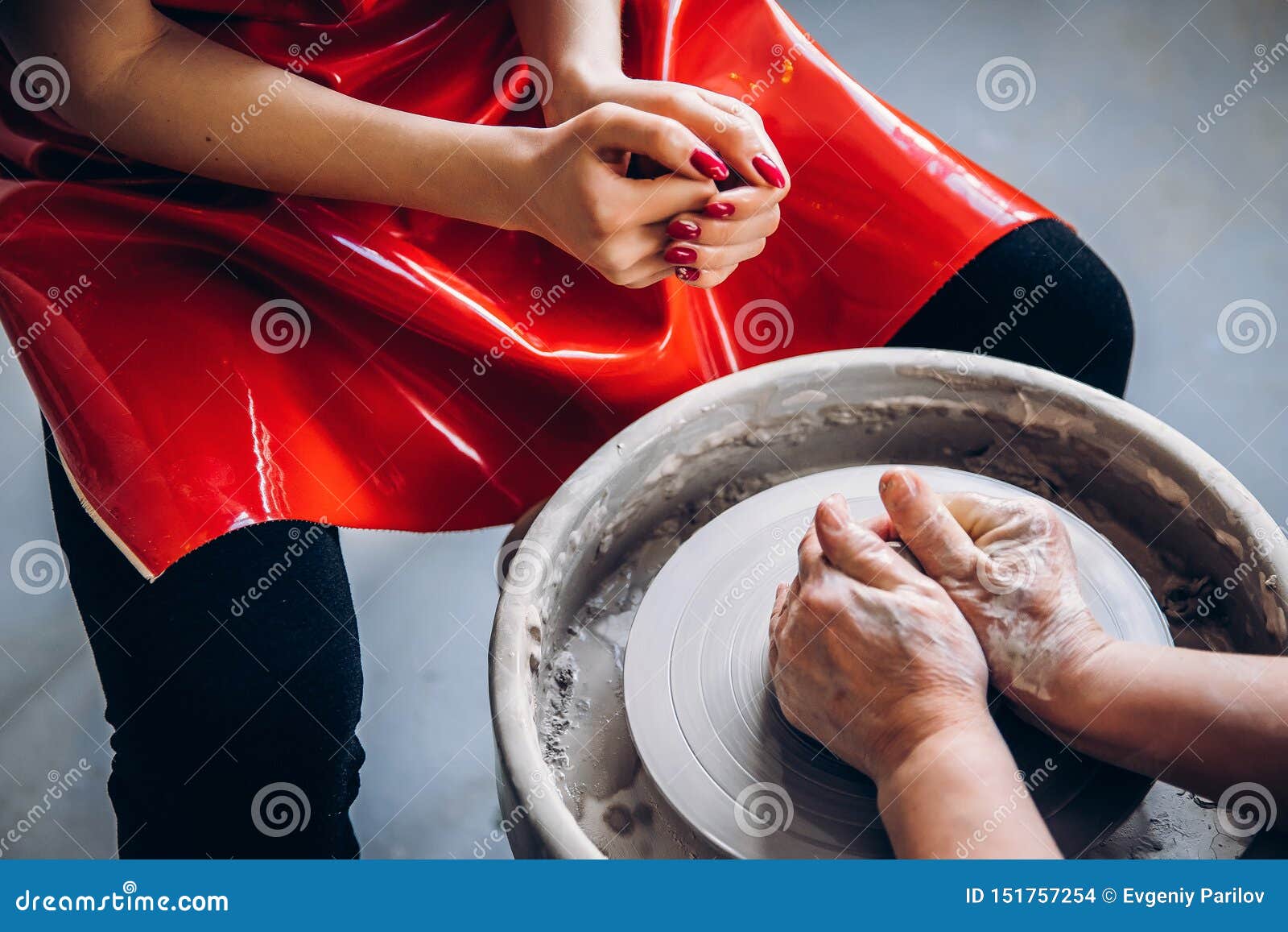 on Clay Modeling on Potter Wheel Stock Photo Image of process, crockery 151757254