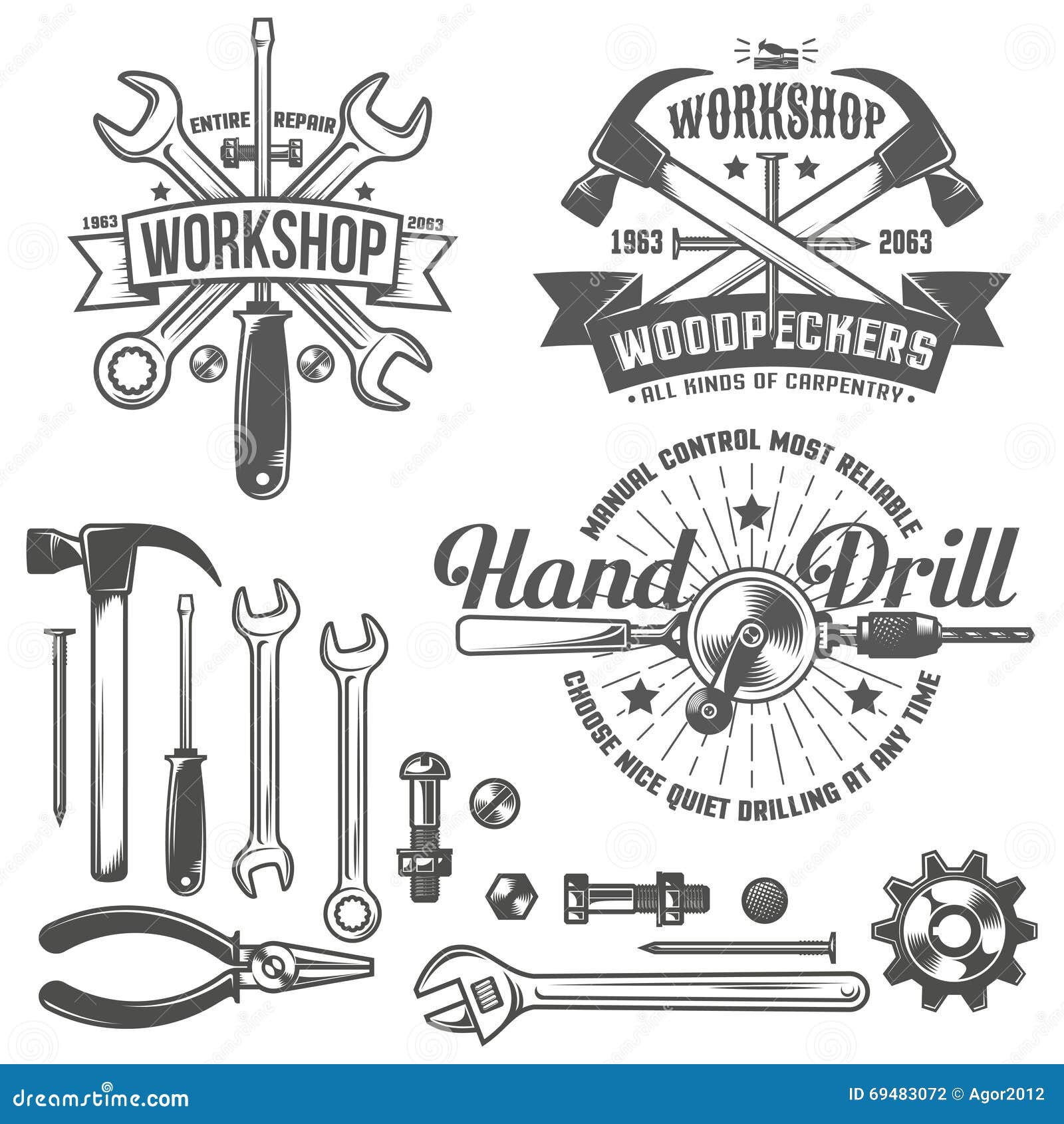 Workshop Logo Stock Vector - Image: 69483072