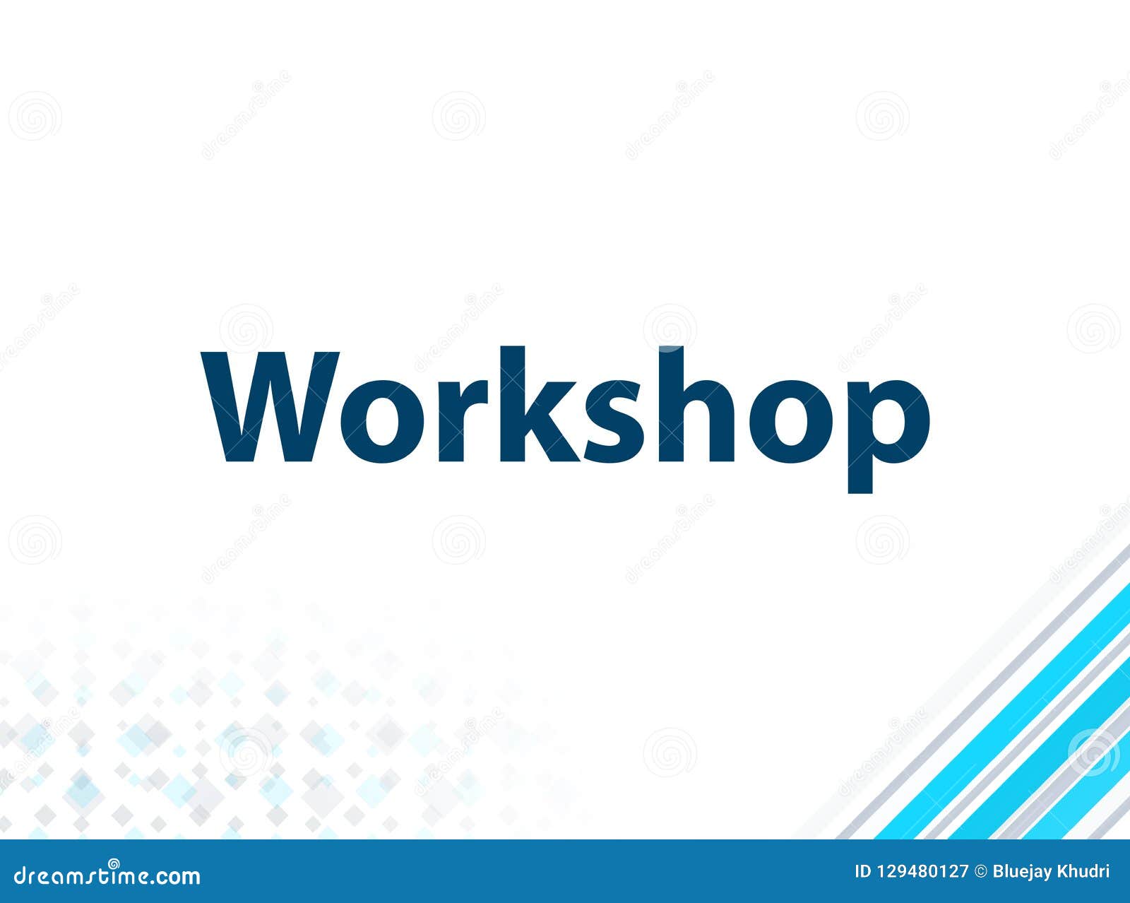 Workshop Modern Flat Design Blue Abstract Background Stock Illustration