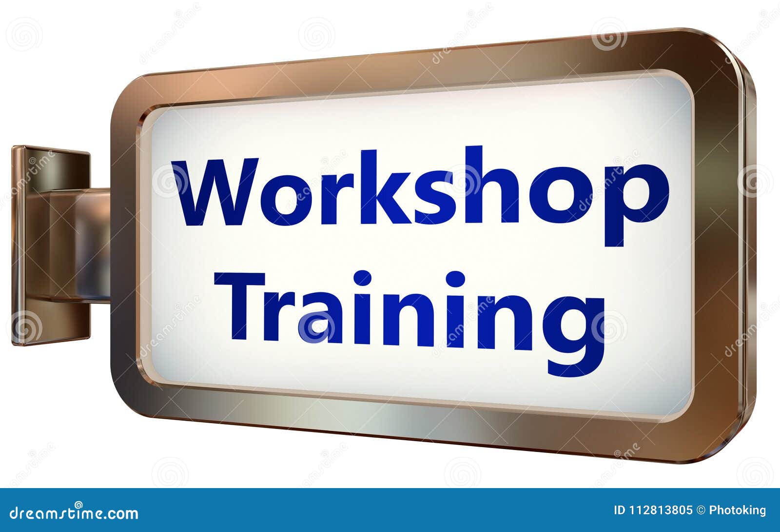 Workshop Training on Billboard Background Stock Illustration