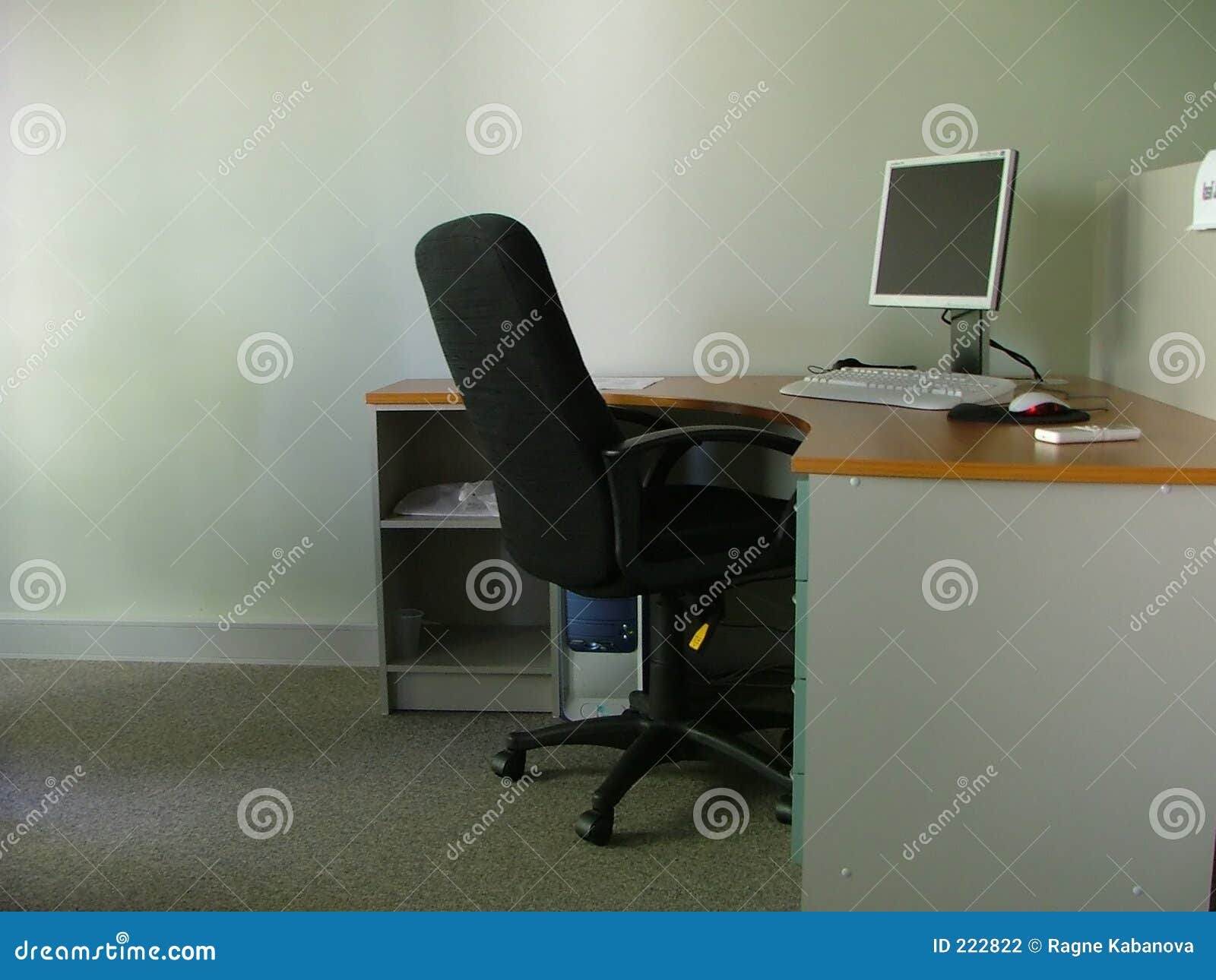 Workspace stock photo. Image of gray, break, flatscreen - 222822