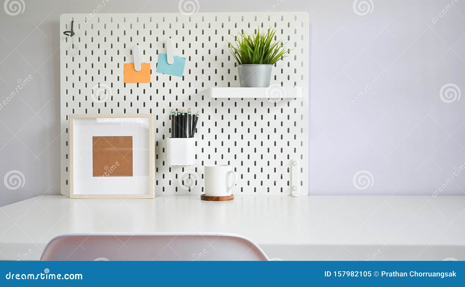Workspace Office Desk and Office Supplies. Stock Image Image of chair