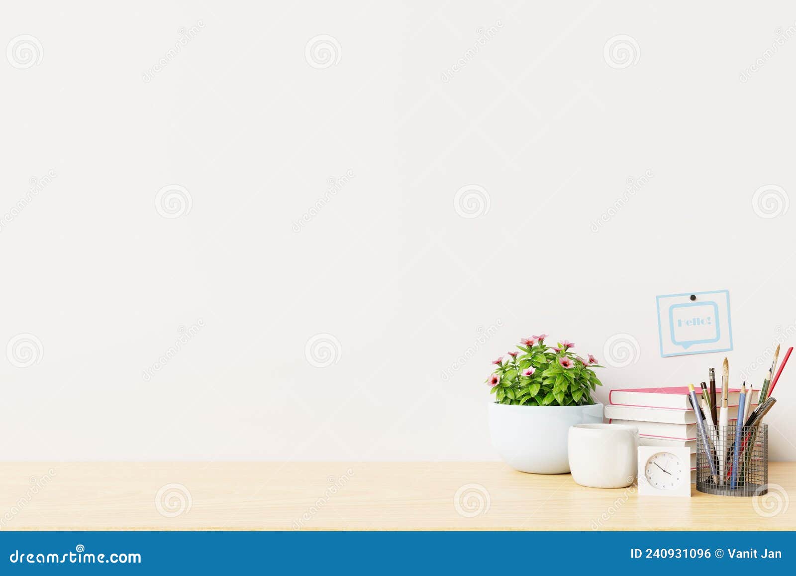 Workspace Office Table and Work Space Concept Stock Illustration ...