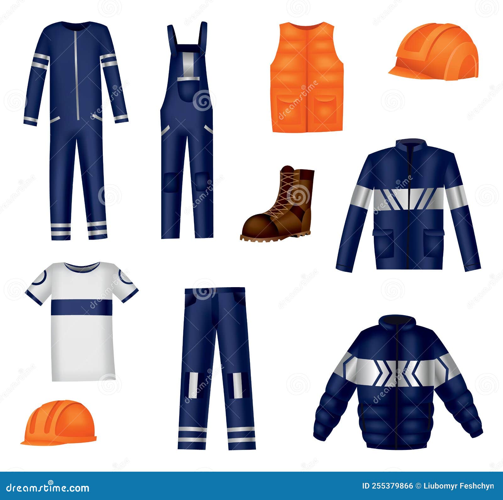 Workwear Uniform and Worker Clothes, Safety Jackets and Overall Vests