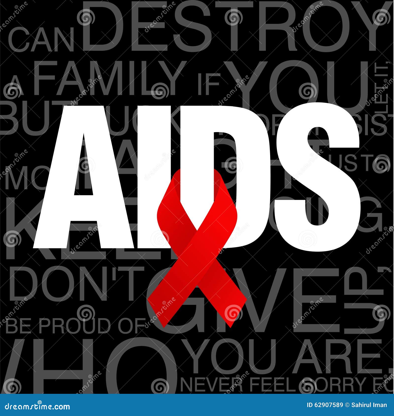 World Aids Day, Poster and Quotes, Inspirational Message Stock