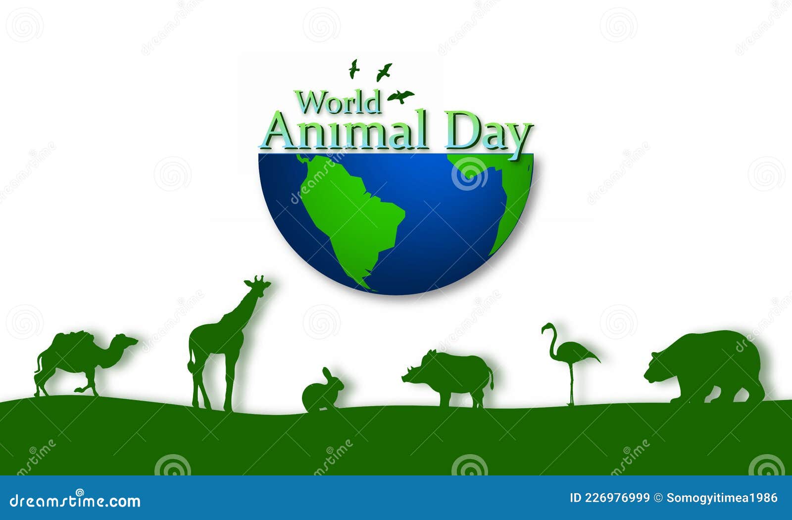 World Animal Day concept. stock vector. Illustration of polar - 226976999