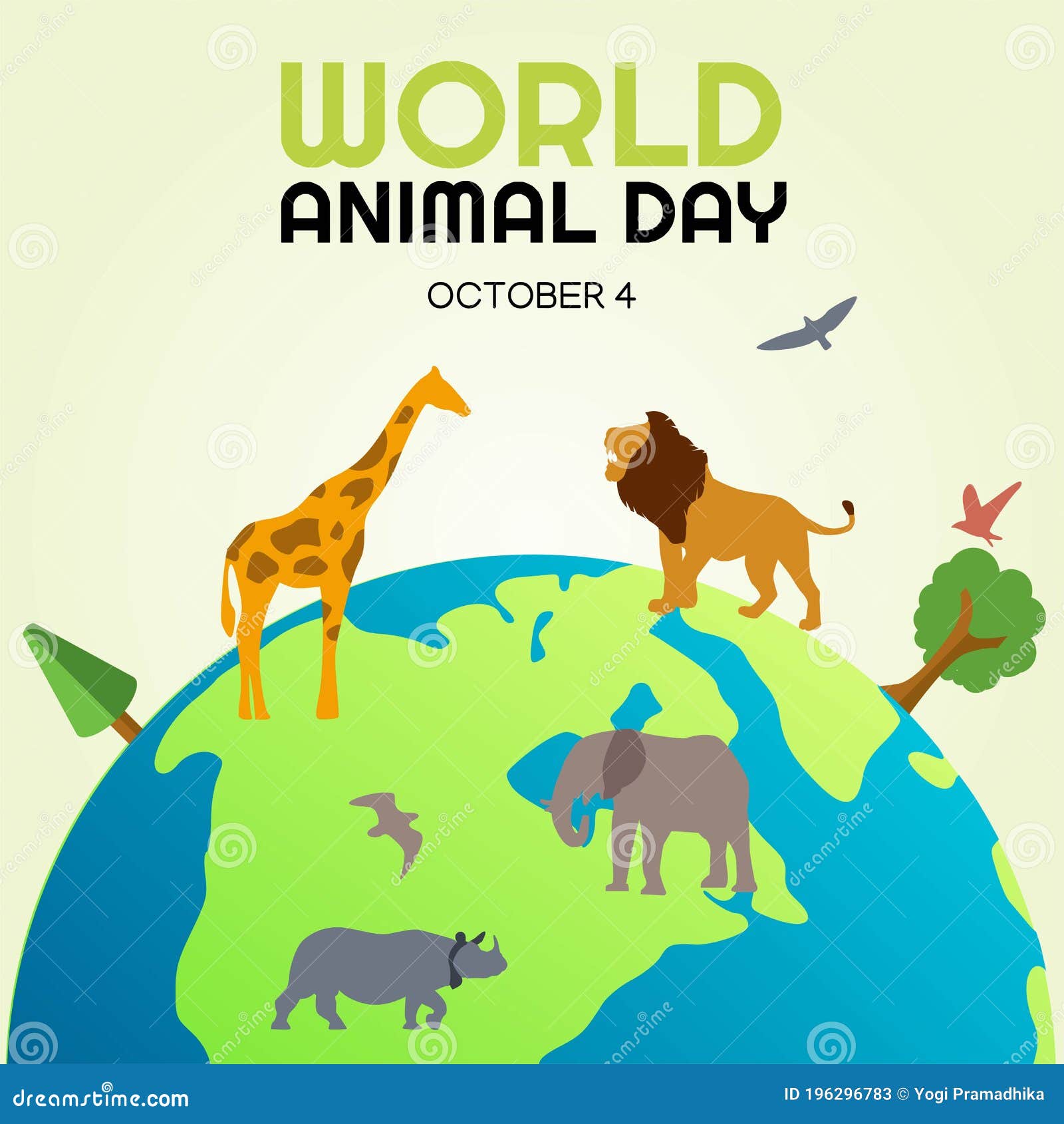 World Animal Day Vector Illustration Stock Vector - Illustration of animal,  graphic: 196296783