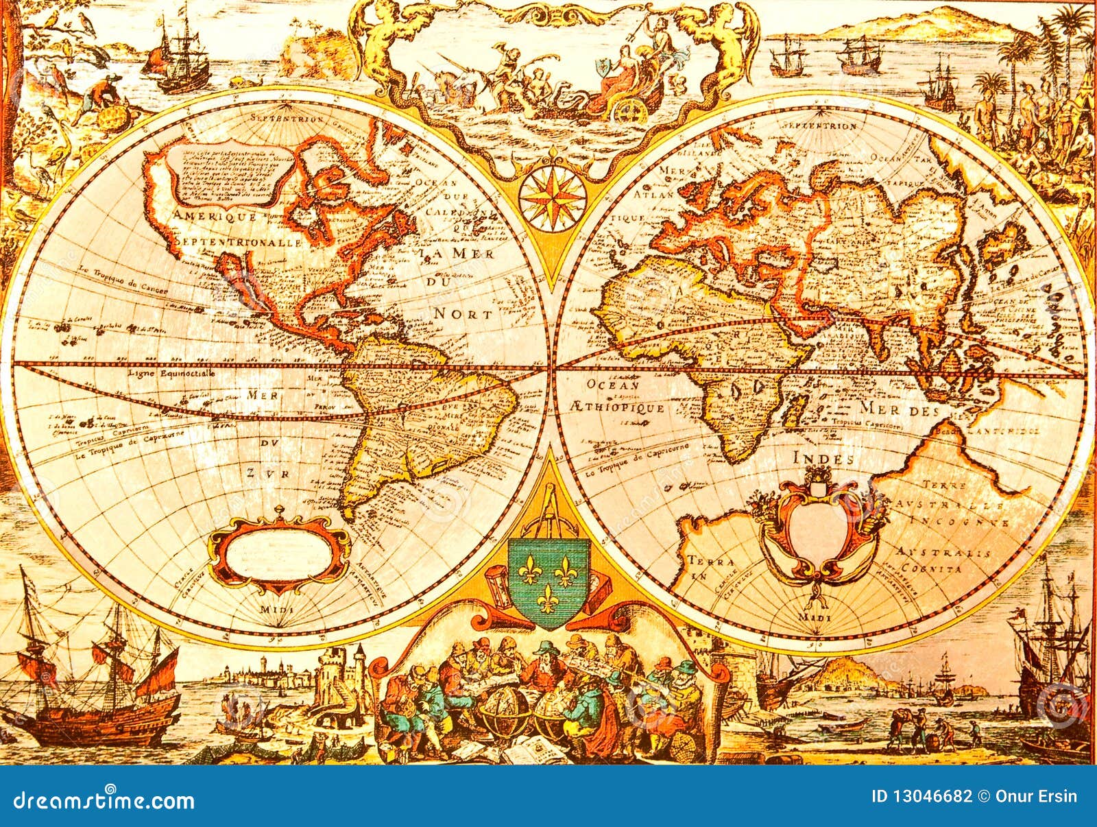 world antique map