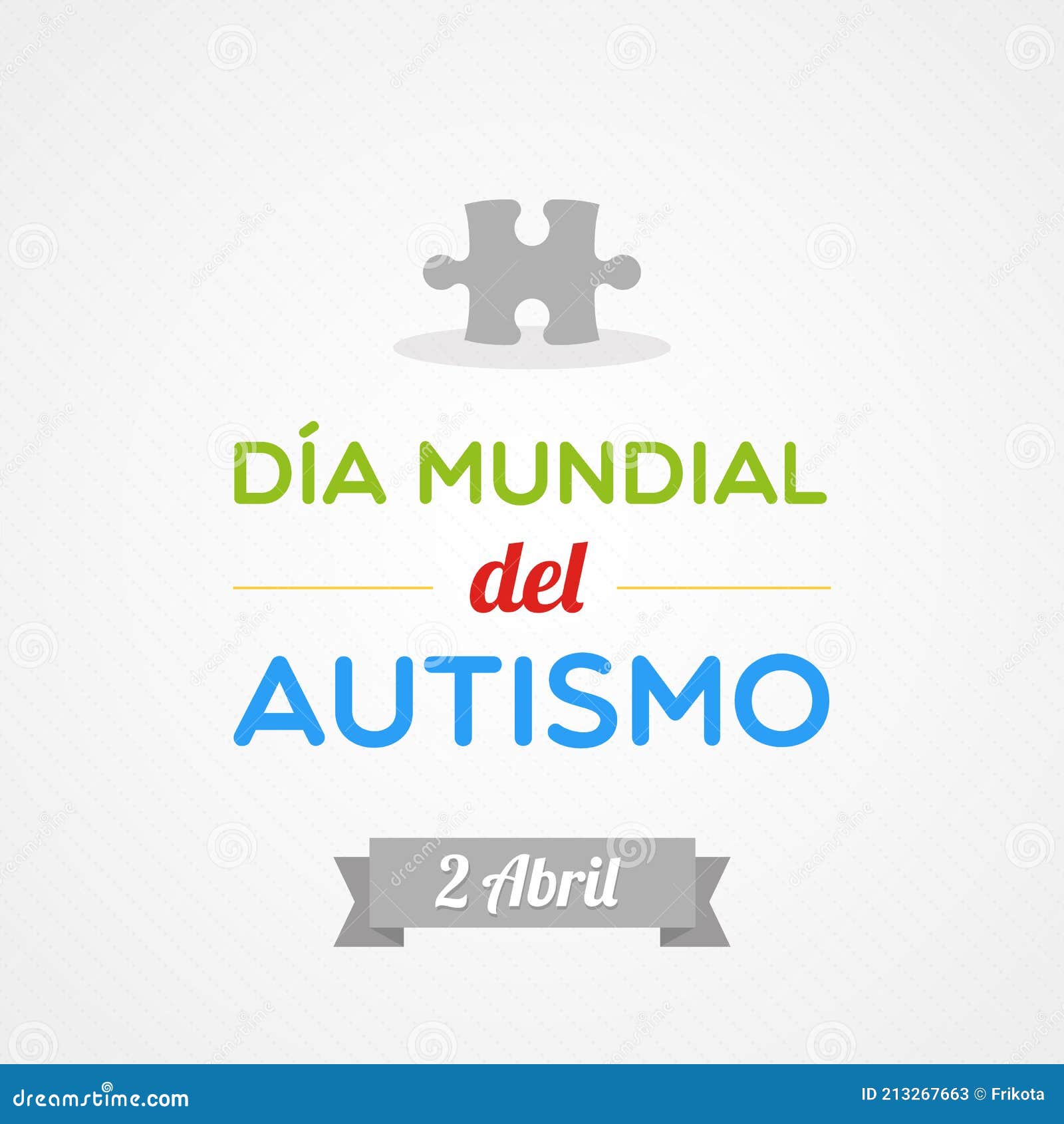 world autism day in spanish. april 2. dia mundial del autismo.  , flat 