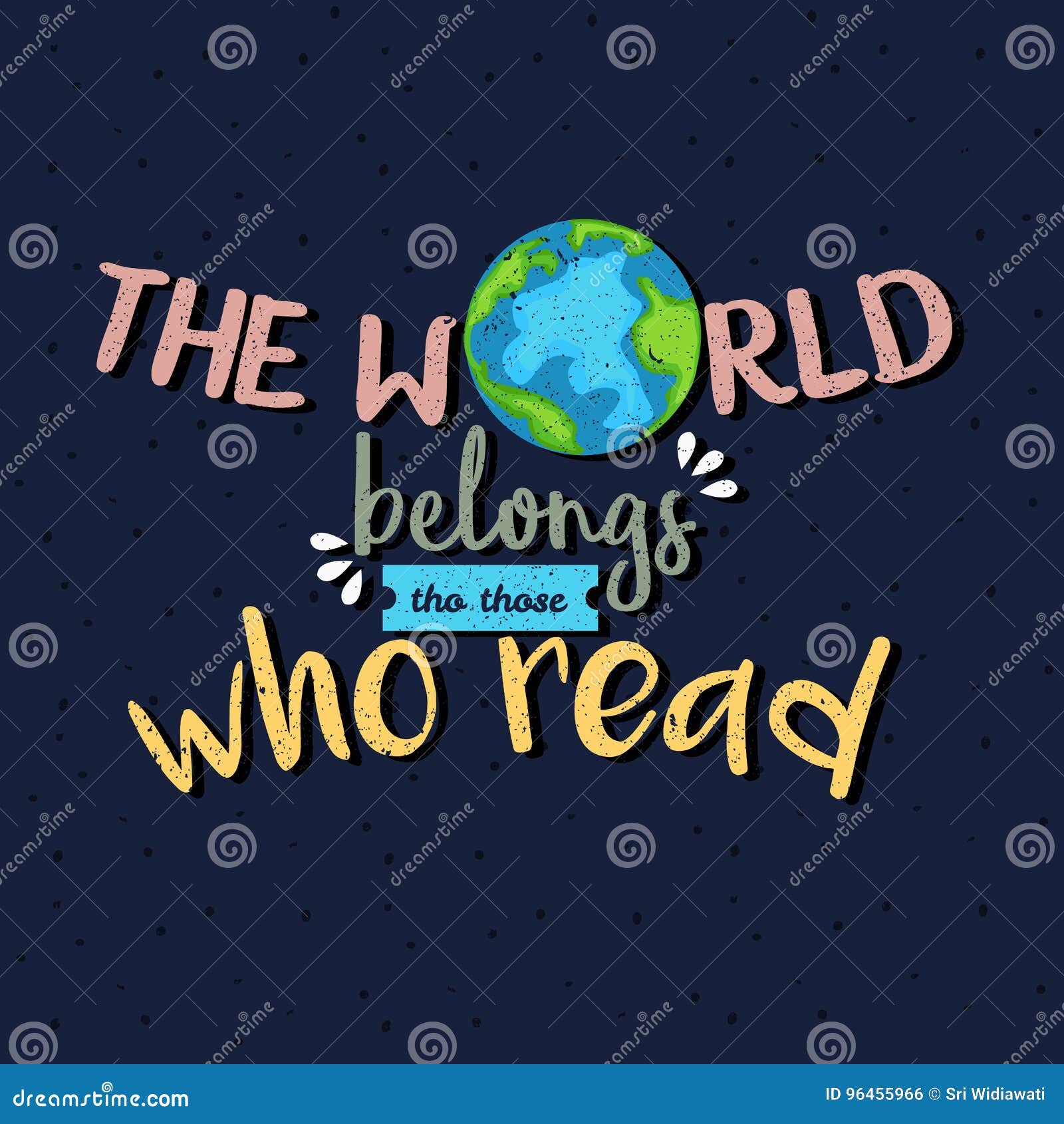 the world belongs to those who read motivation quotes poster text
