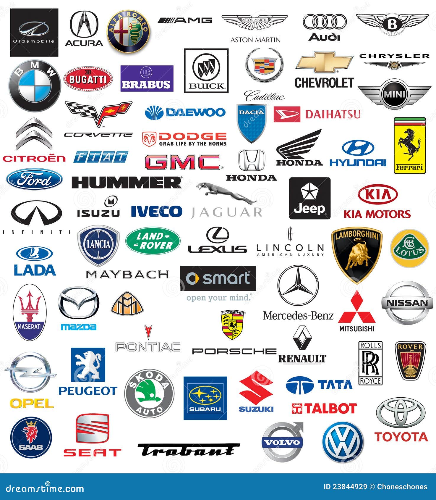 World Brand of Cars Logotypes Editorial Stock Image - Illustration ...