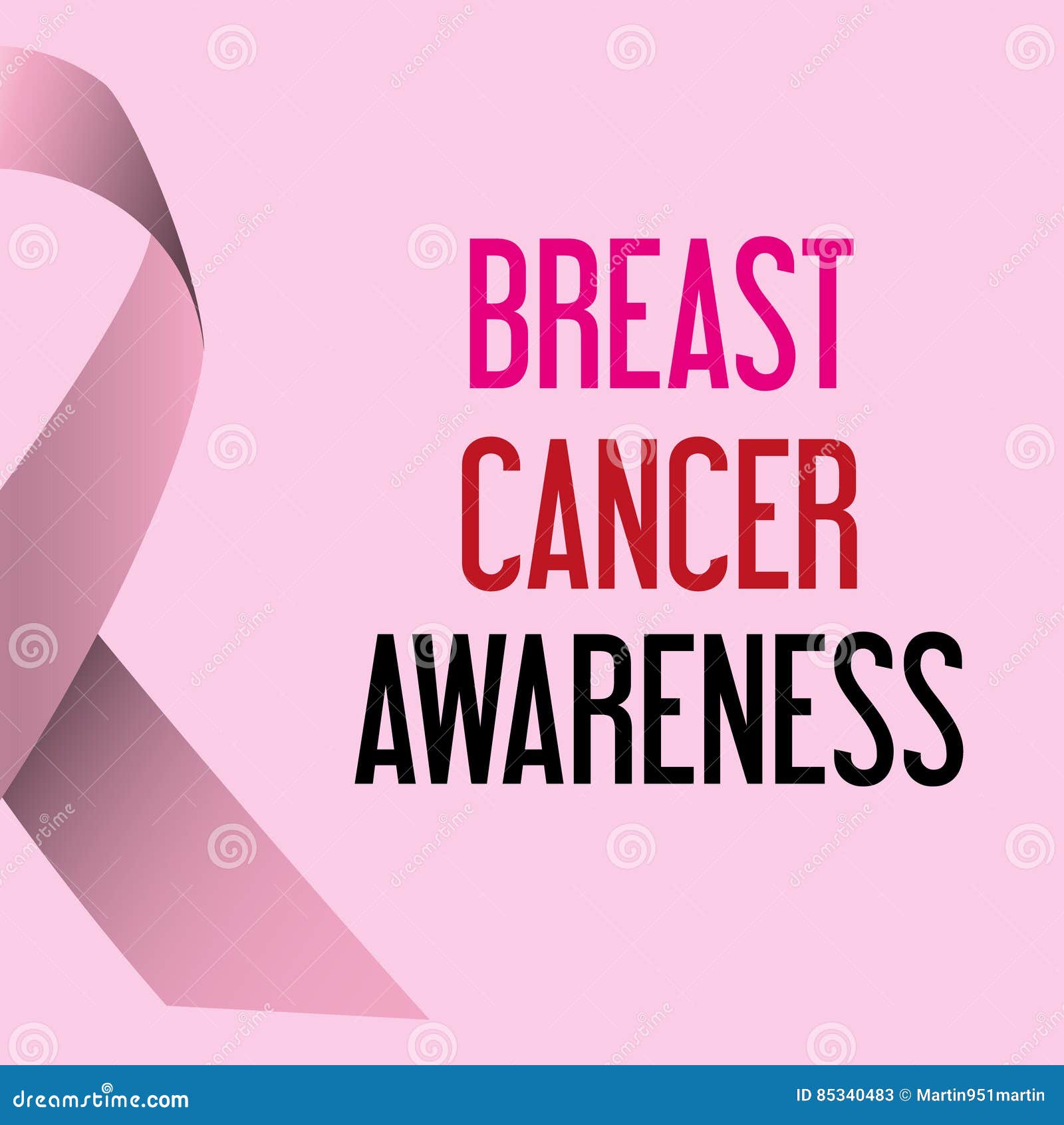 World Breast Cancer Day Awareness Poster Eps10 Cartoon Vector  CartoonDealer.com 85340483