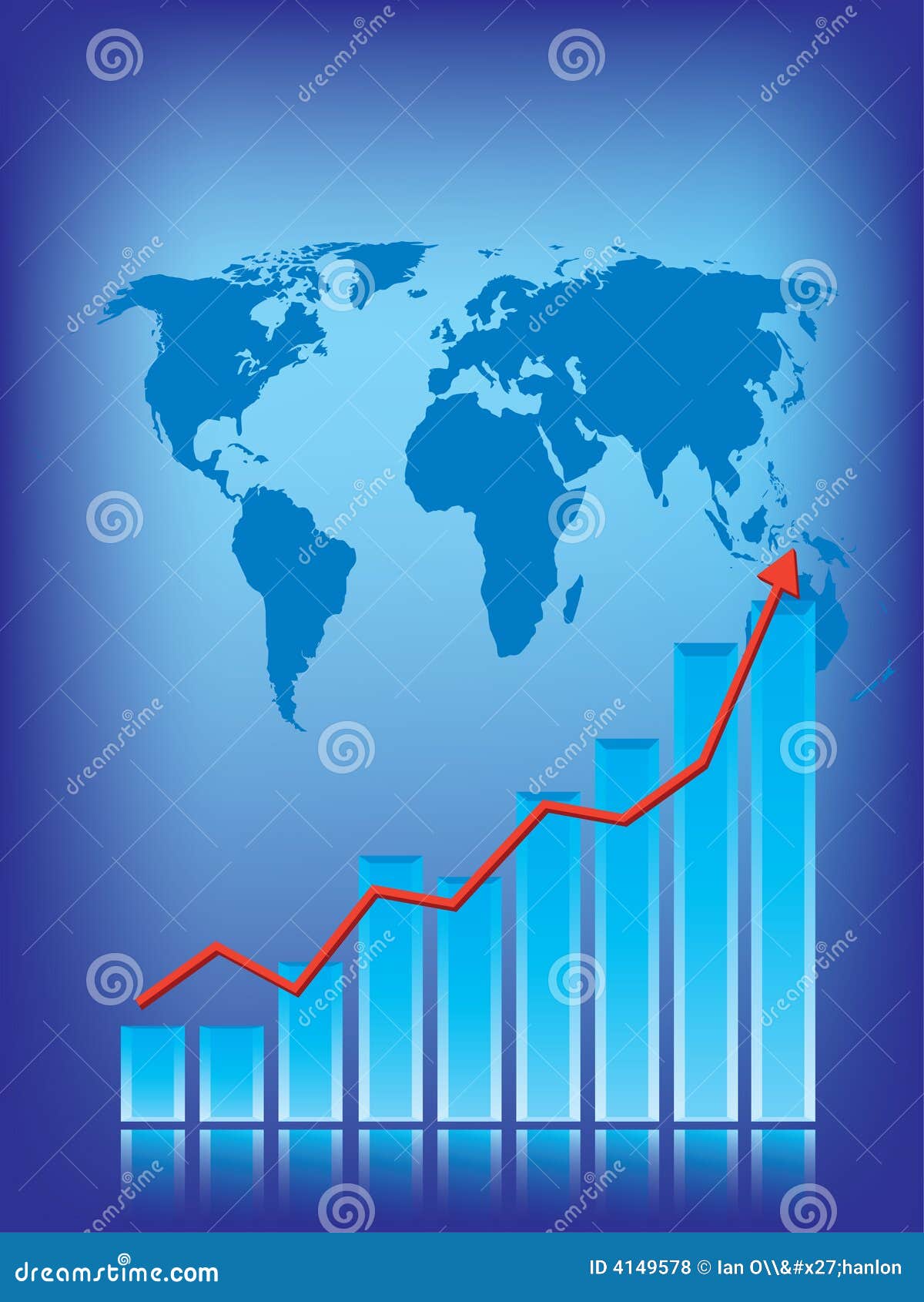World business graph stock vector. Illustration of background 4149578