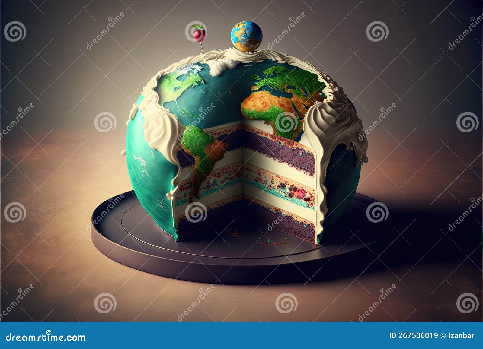 World Cake Day Illustration Generative Ai Stock Illustration