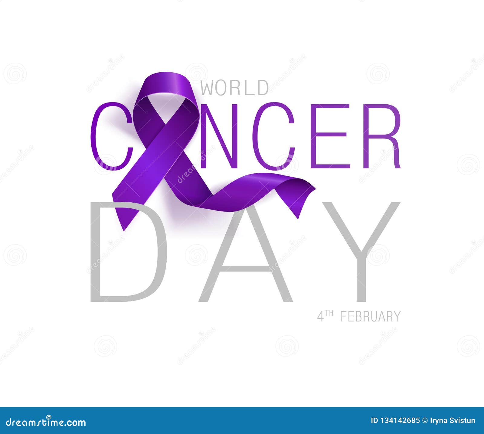 World Cancer Day Concept Lavender Ribbon Vector Illustration Stock Vector Illustration Of Help Illness