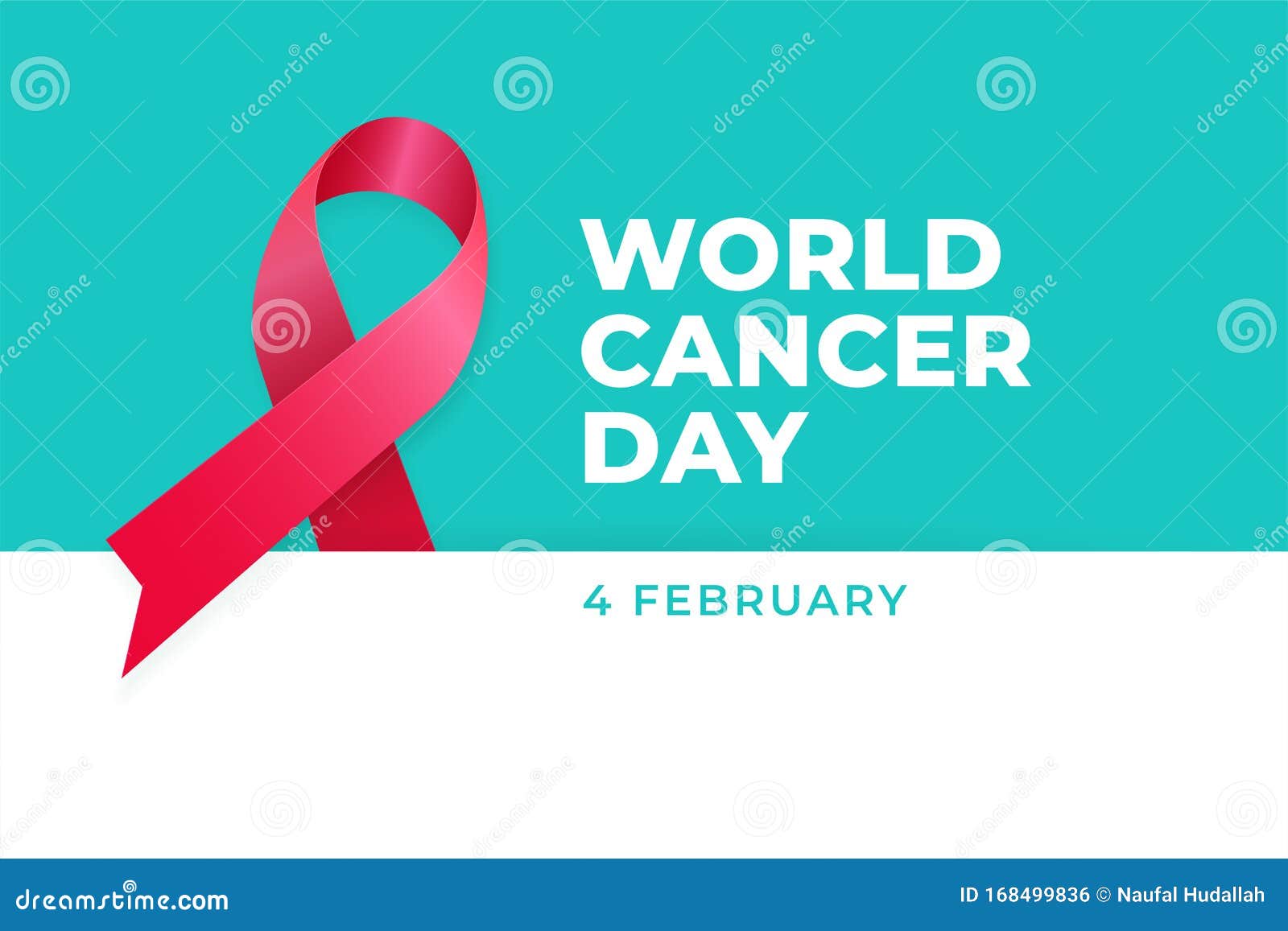World Cancer Day Poster Background Template Design With Ribbon Symbol Vector Illustration Stock Vector Illustration Of Media Happy