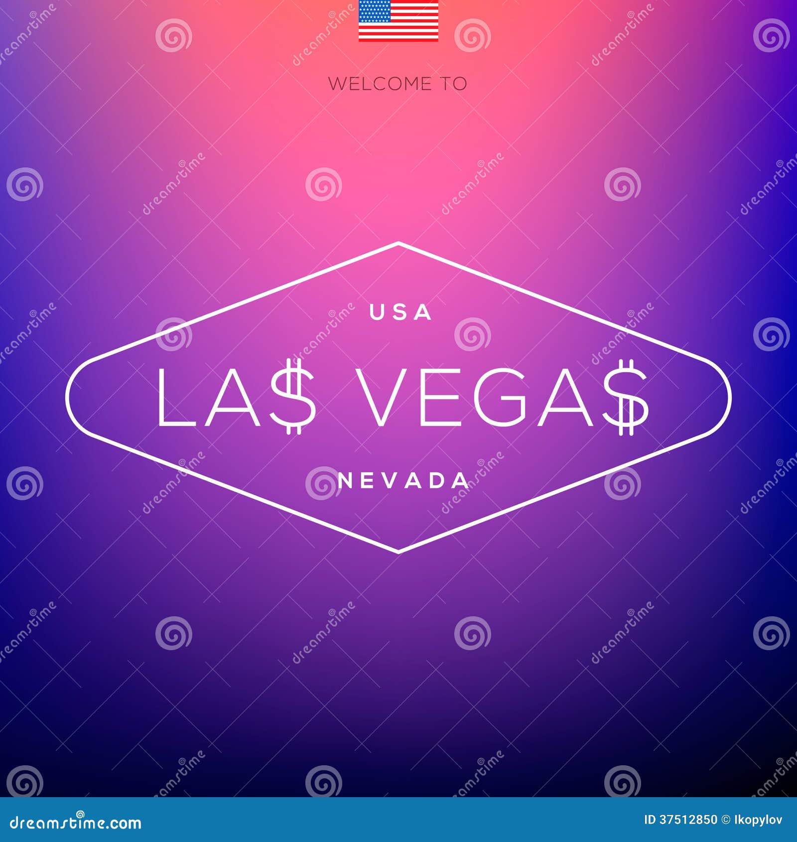 World Cities Labels Las Vegas. Stock Vector Illustration of