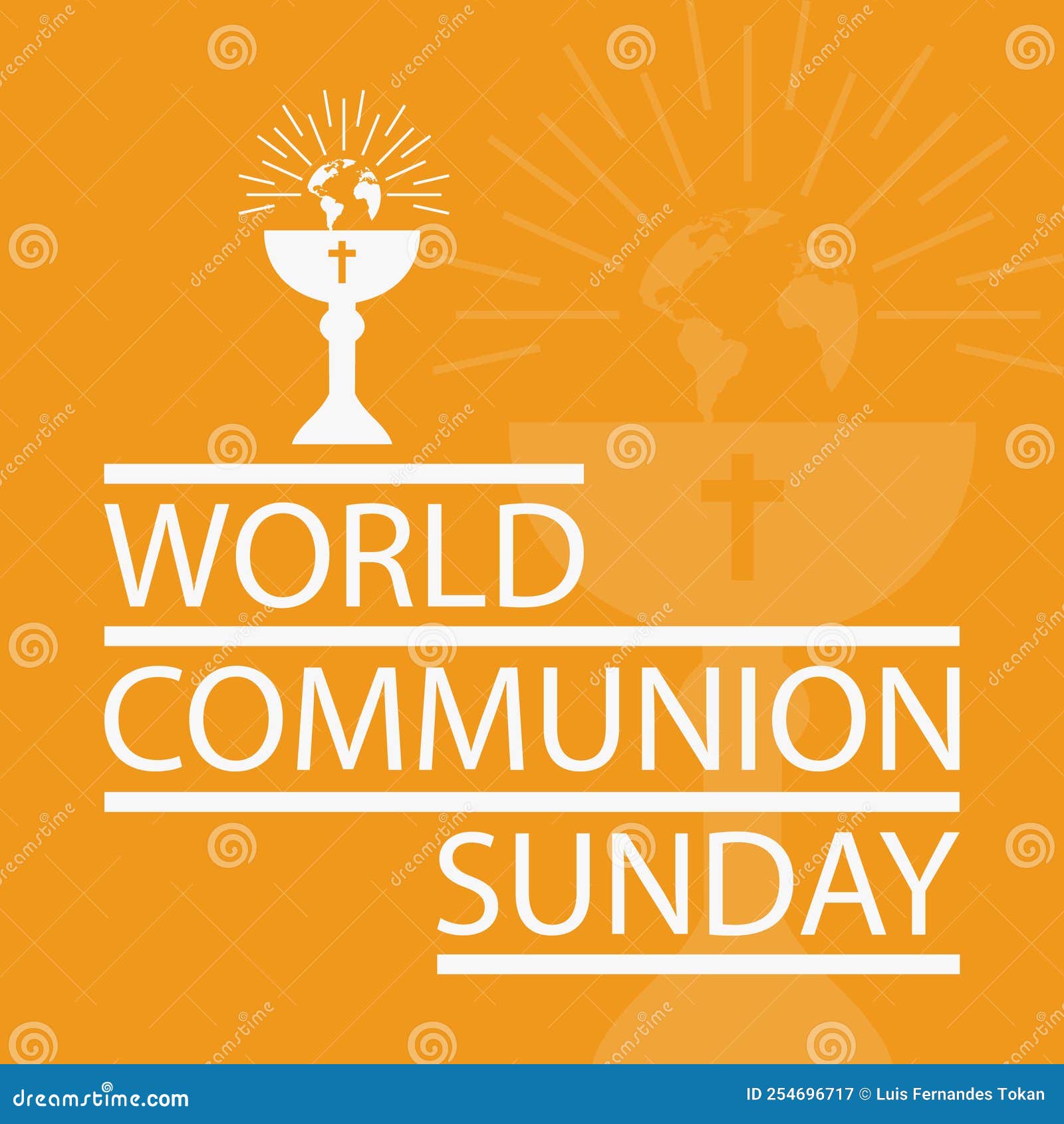 World Communion Sunday, on the First Sunday of Every October Stock