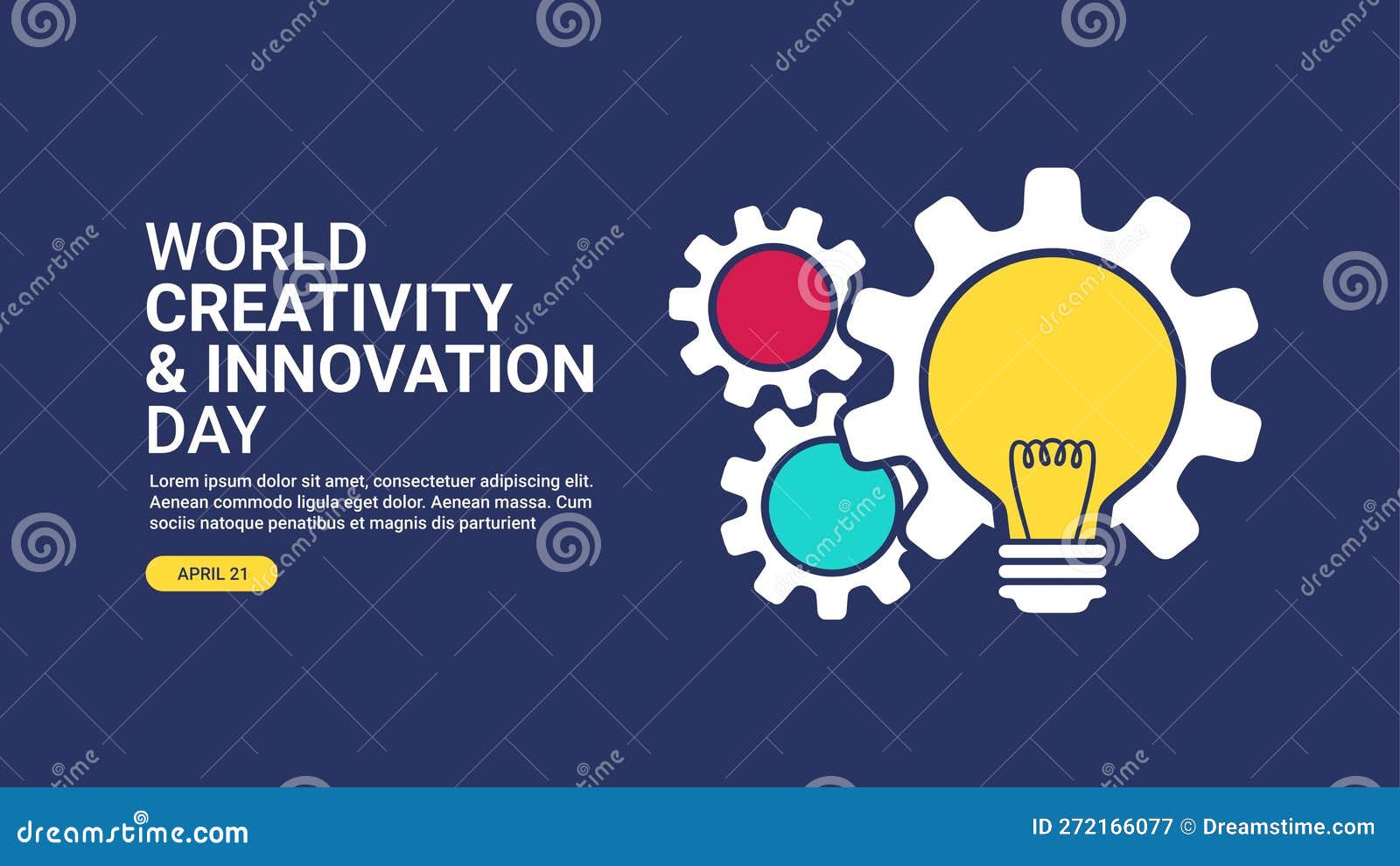 World Creativity and Innovation Day Background Template Stock Vector(07)