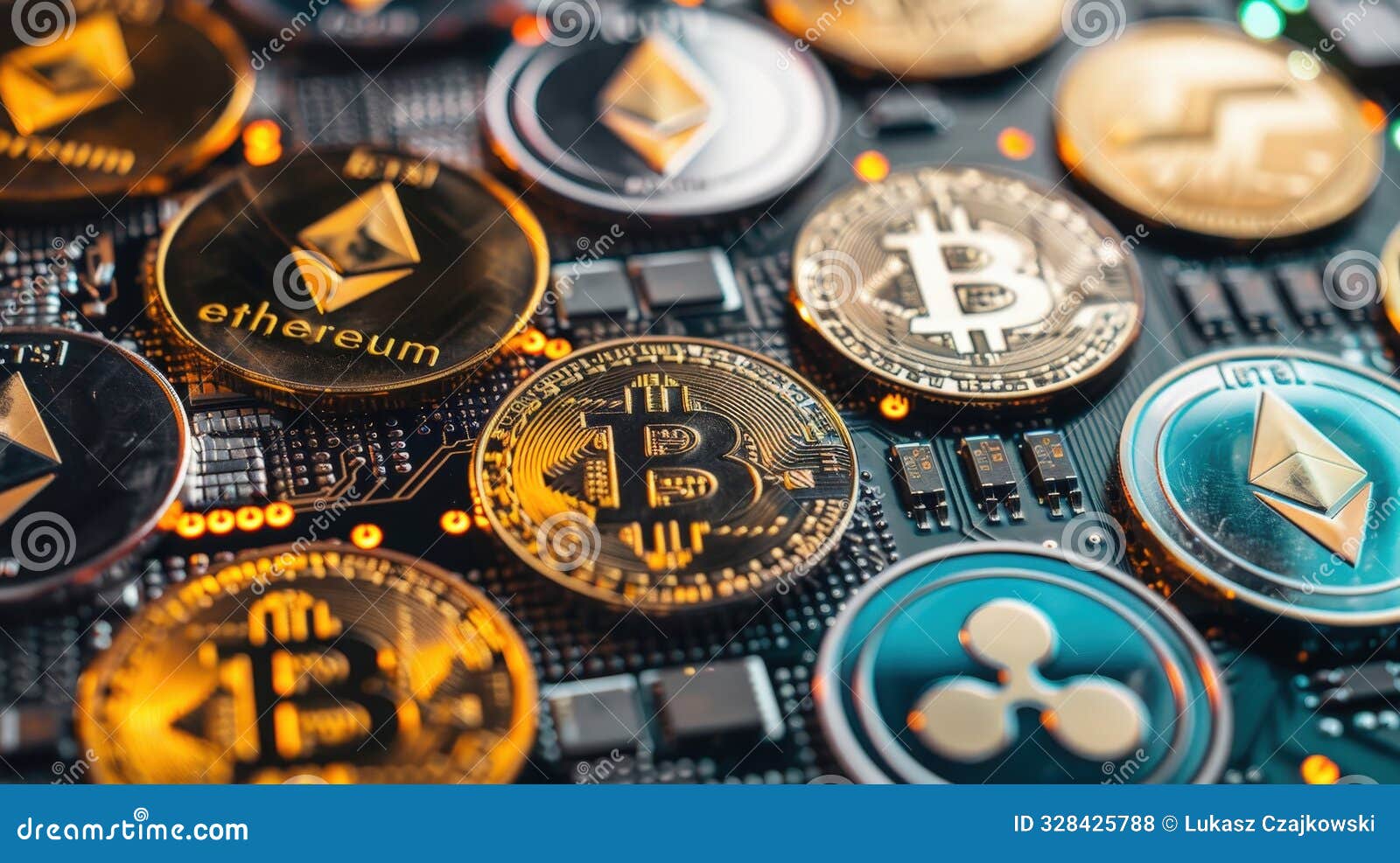 Bitcoin Cryptocurrency Trading Investment Concept Stock Illustration -  Illustration of investment, rise: 328425788