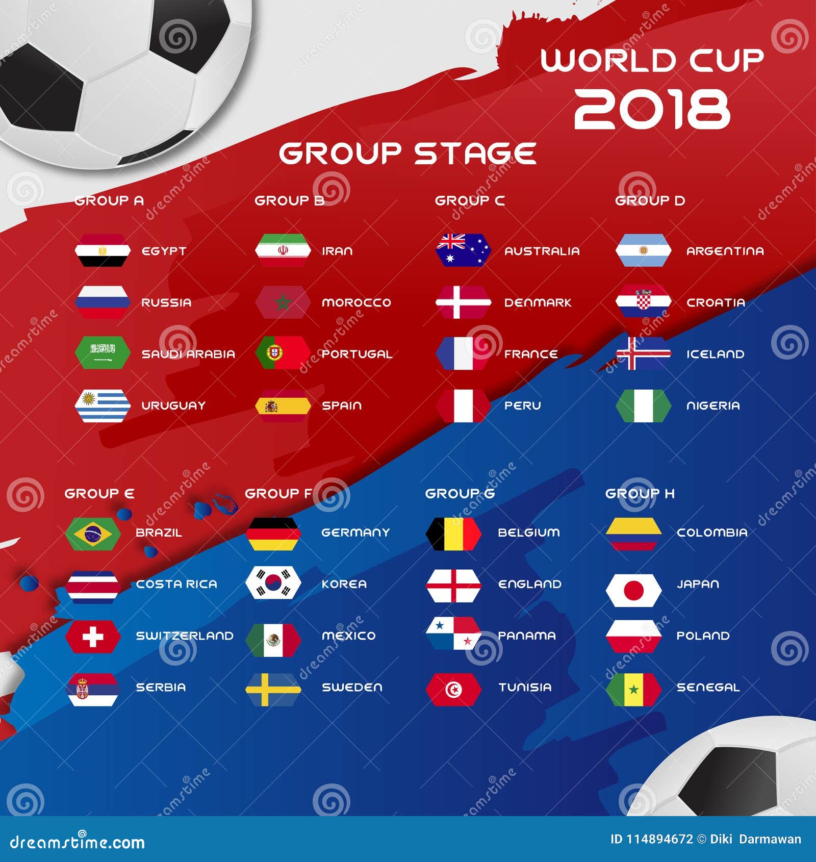 Fifa world cup russia 2018 group a fixture Vector Image