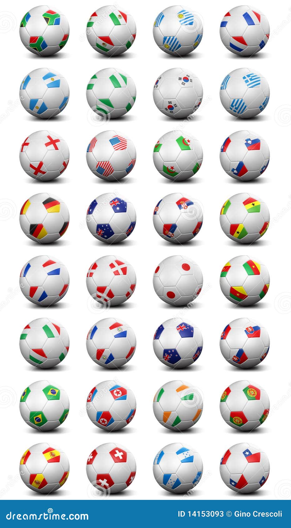 World Cup soccer balls stock illustration. Illustration of path 14153093
