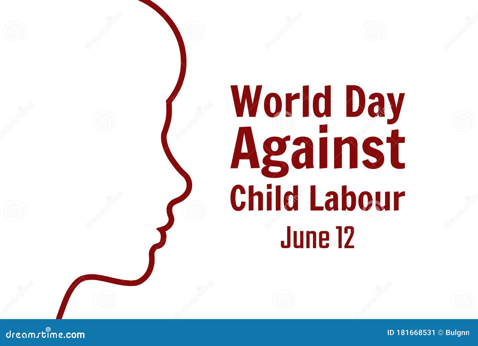 World Day Against Child Labor Concept Template For Background Banner Card Poster With Text Inscription Vector Eps10 Stock Vector Illustration Of Horizontal Inscription