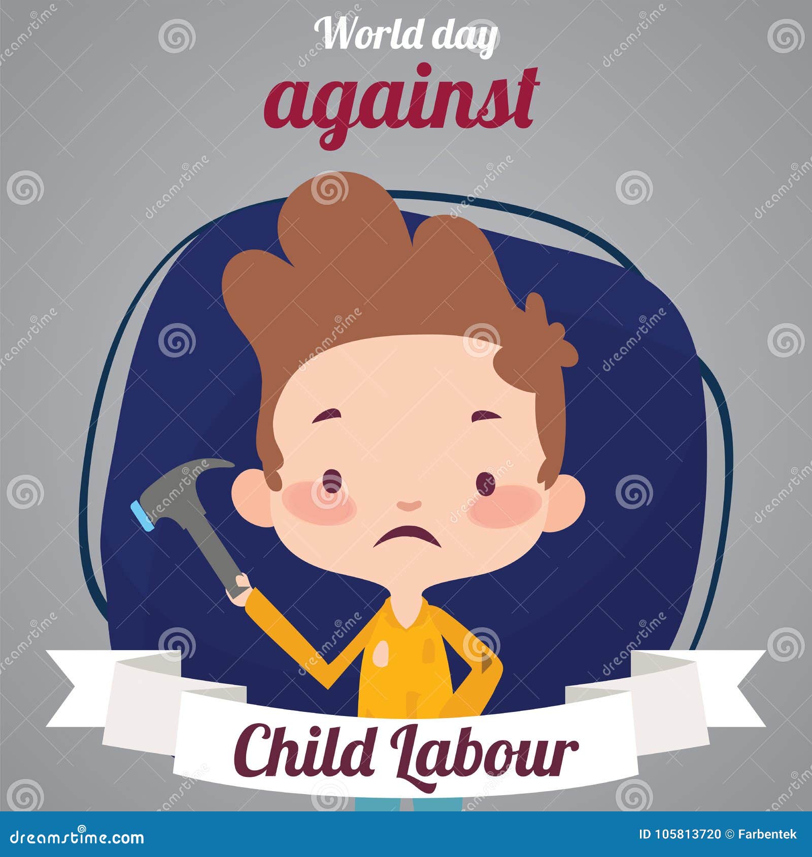 World Day Against Child Labour 12 June Stock Illustration Illustration Of Idea Protection