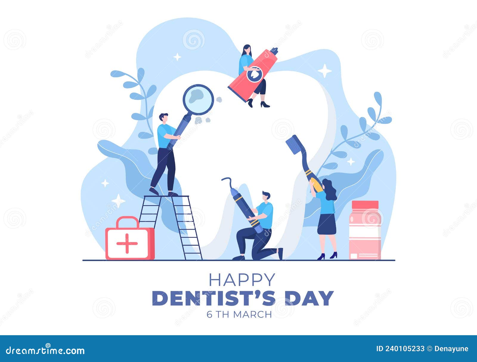 World Dentist Day with Tooth and Dentistry To Prevent Cavities and