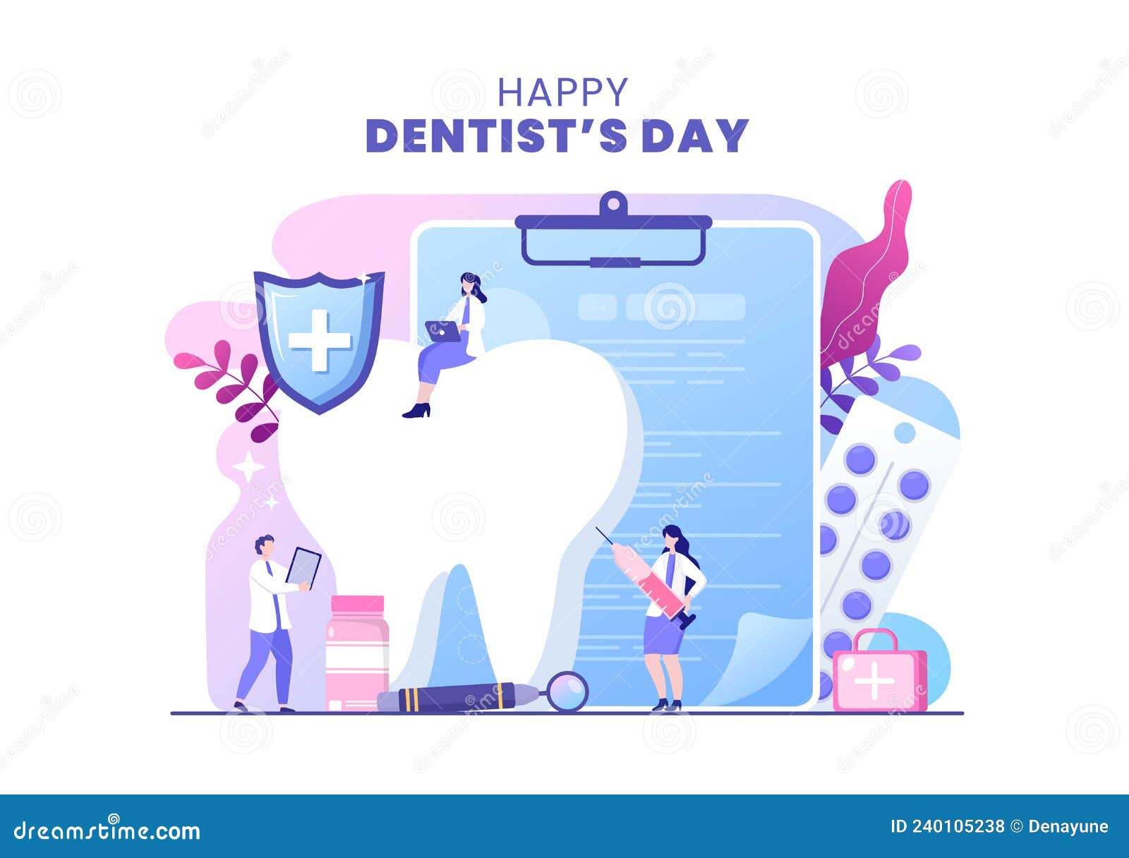 World Dentist Day with Tooth and Dentistry To Prevent Cavities and