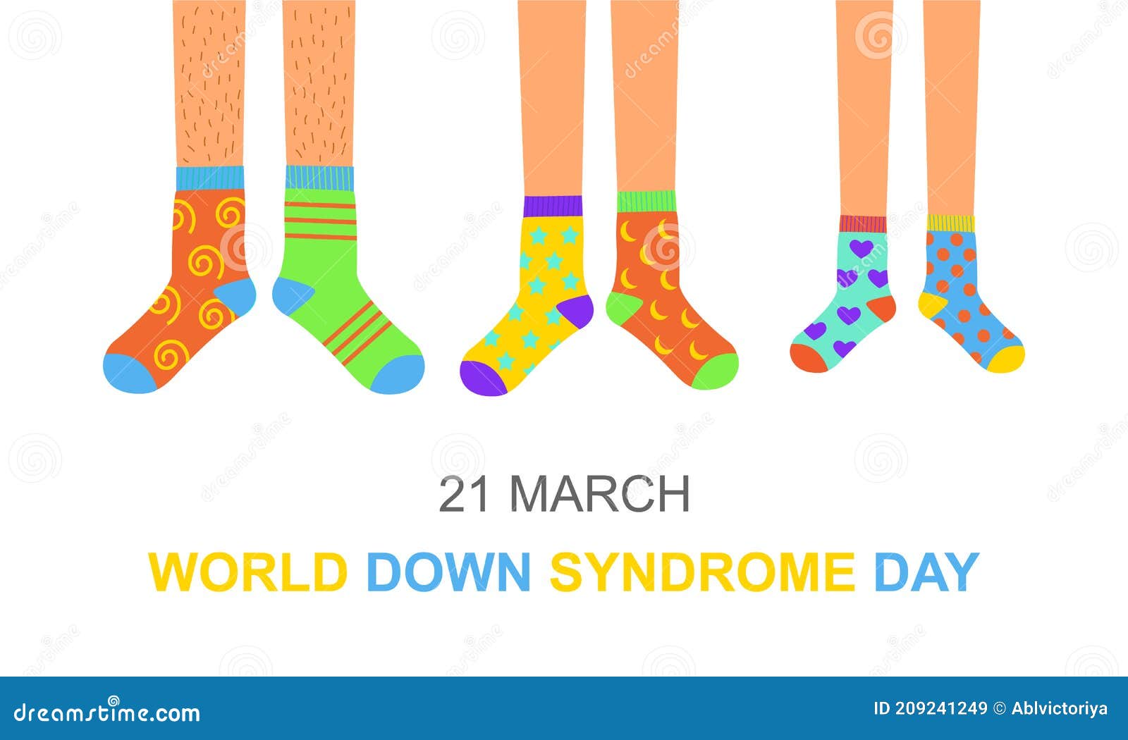 World Down Syndrome Day Poster or Invitation Card. Man, Woman and