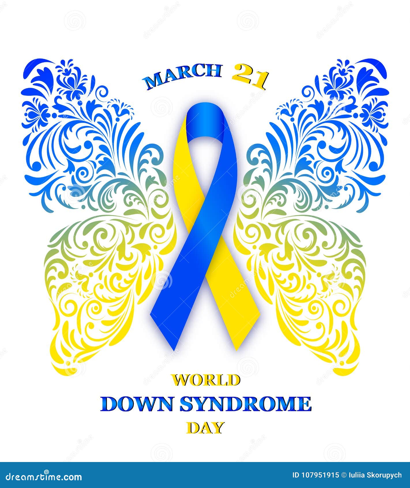 World Down Syndrome Day, March 21. Colorful Vector Card With Cute Socks ...