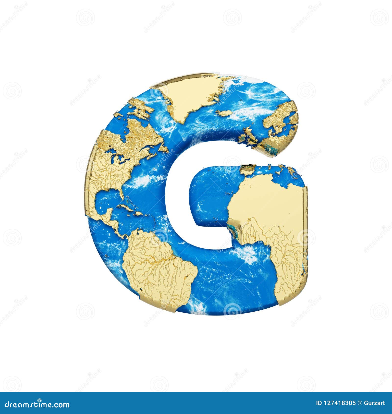 World Earth Globe Alphabet Letter G Uppercase Global Worldwide Font With Nasa Map 3d Render Isolated On White Background Stock Illustration Illustration Of Blue Font
