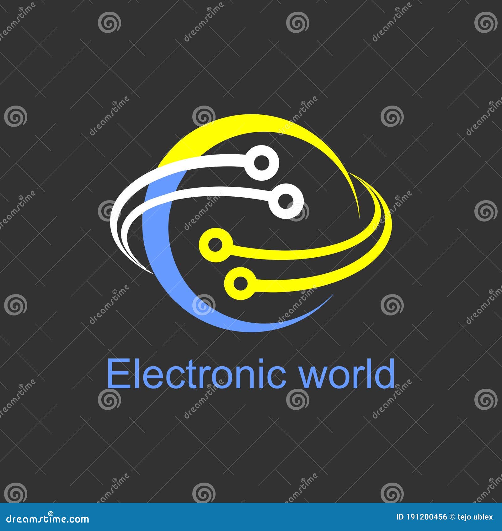 World electronic logo stock illustration. Illustration of abstract