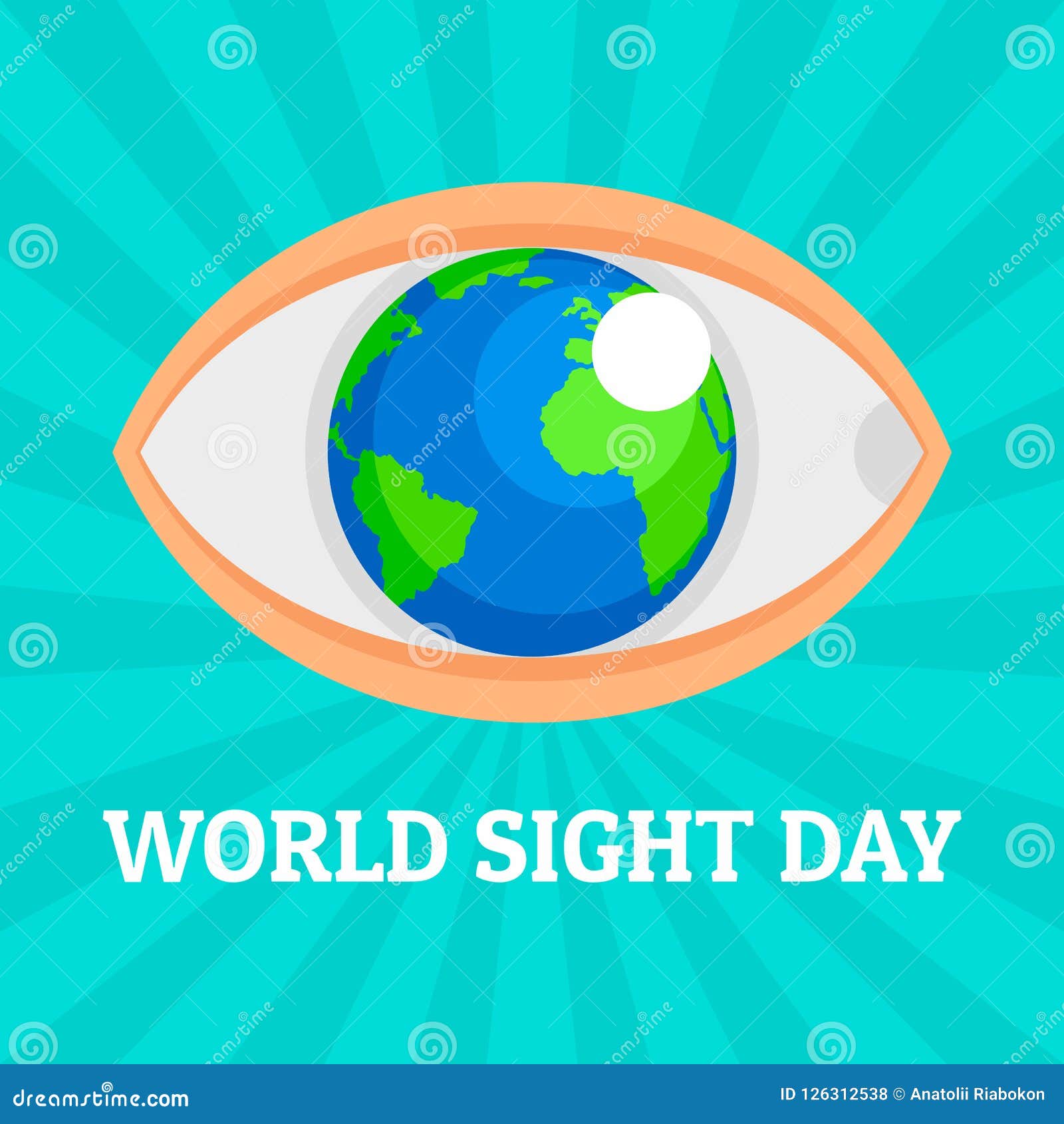 World Eye Day Concept Background, Flat Style Stock Vector