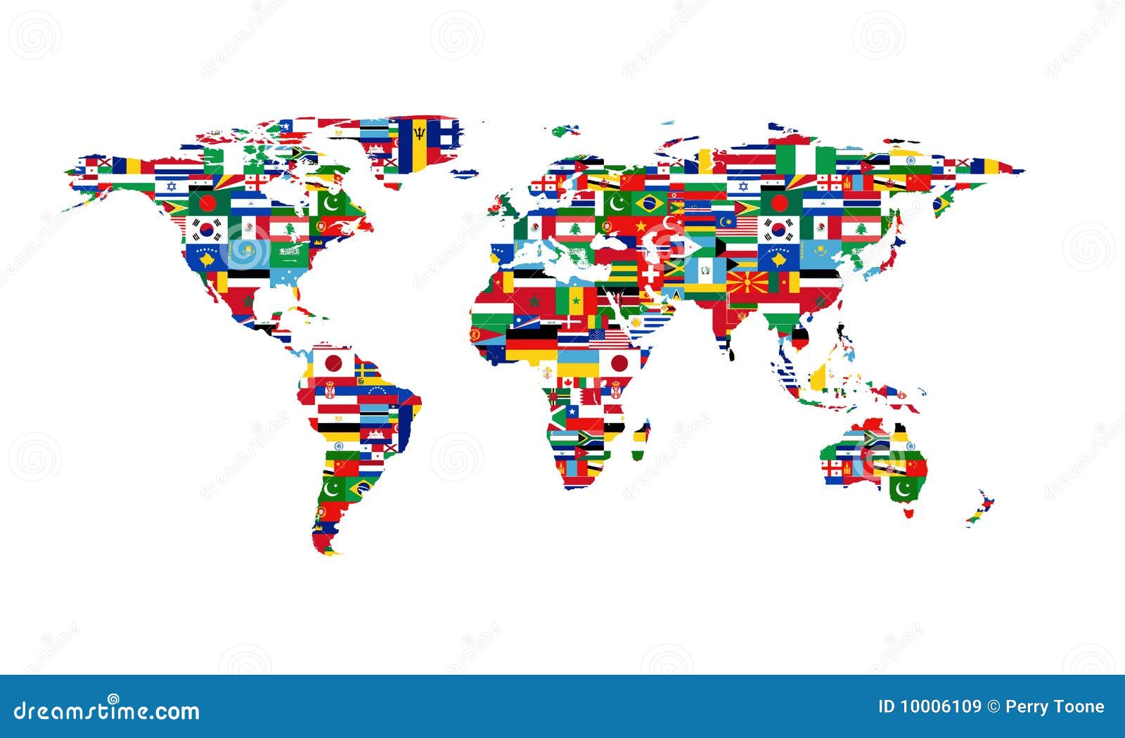 world flags map