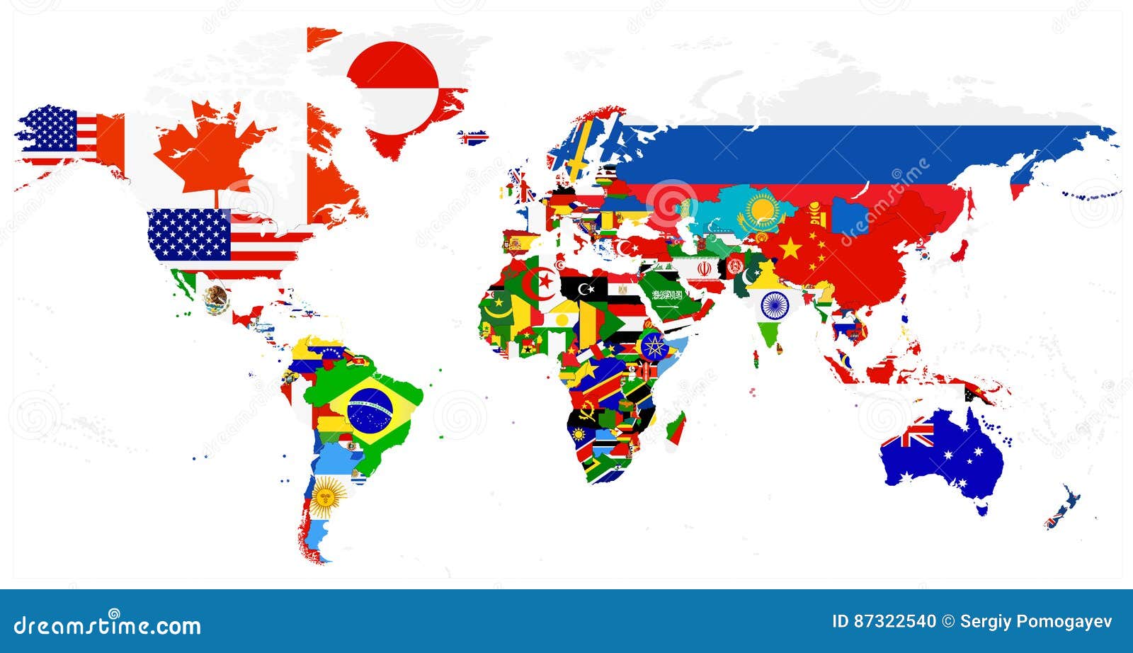A Mostly Accurate World Map Depicting All Flags Of The Respective Images