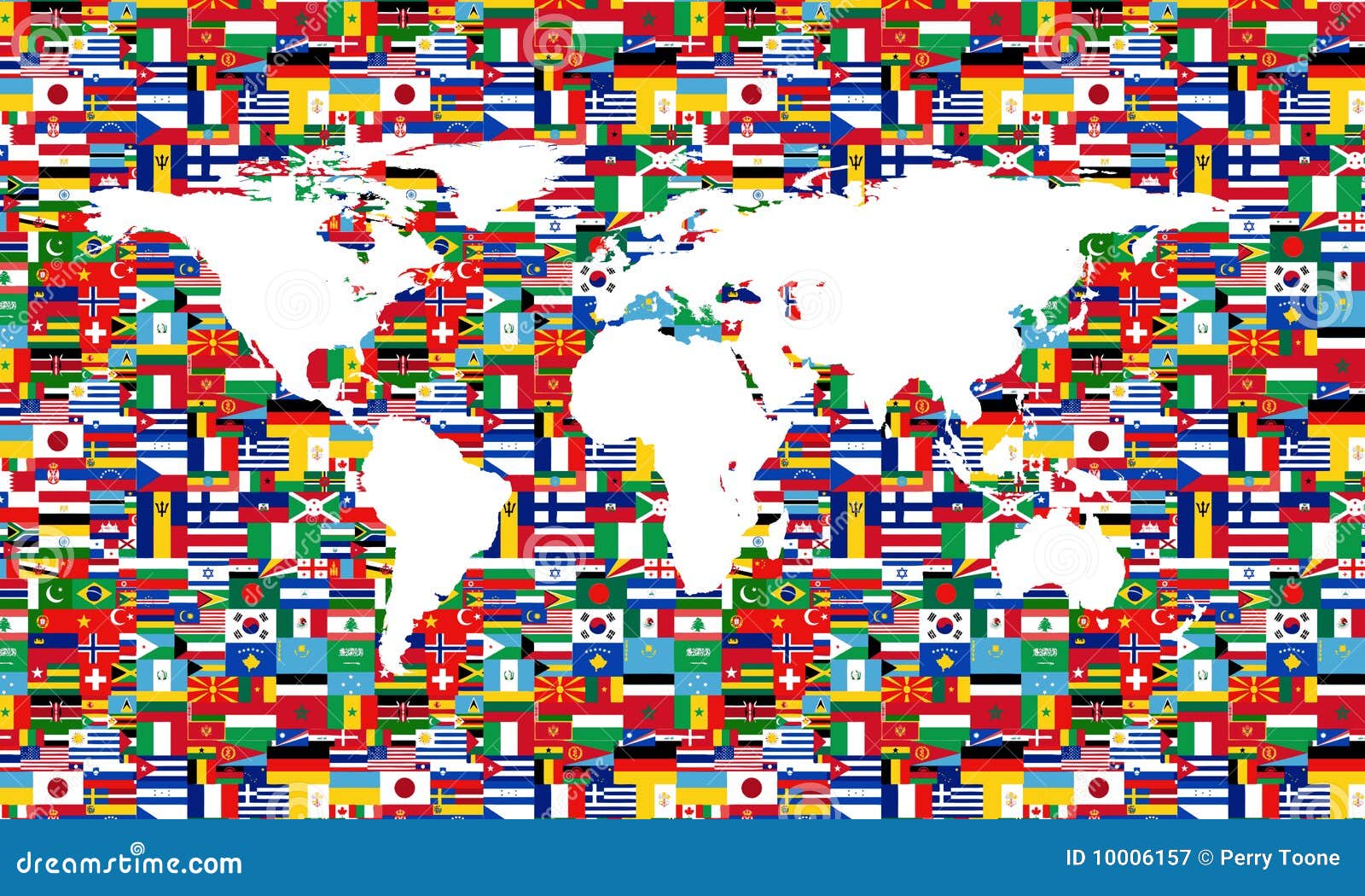 World Flag Map White Stock Vector Illustration Of Global 10006157