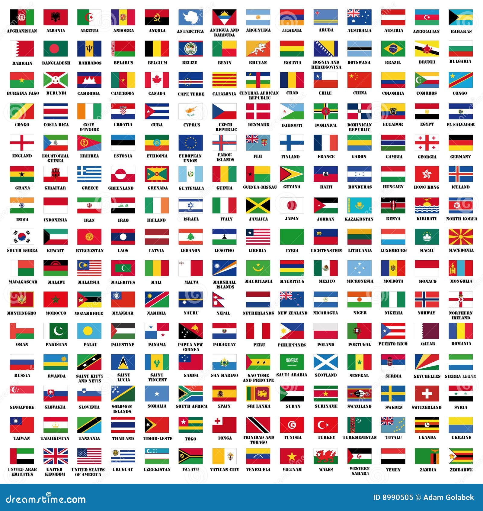 World flags stock illustration. Illustration of labelled - 8990505