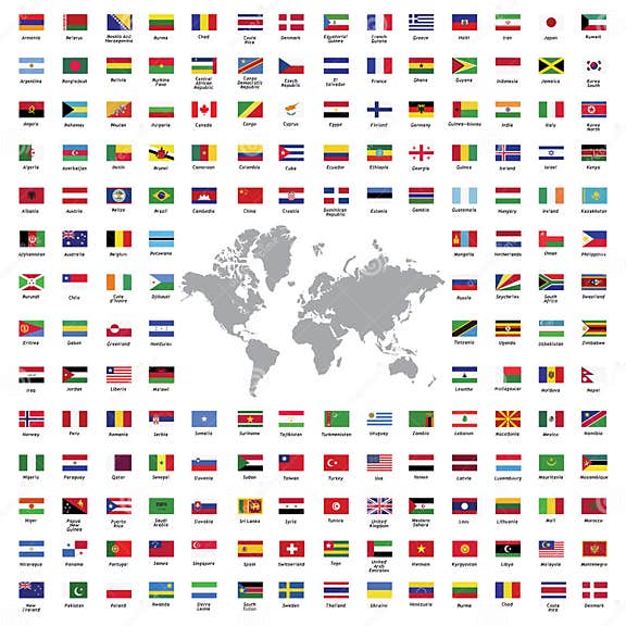 World flags all stock vector. Illustration of detailed - 57401067