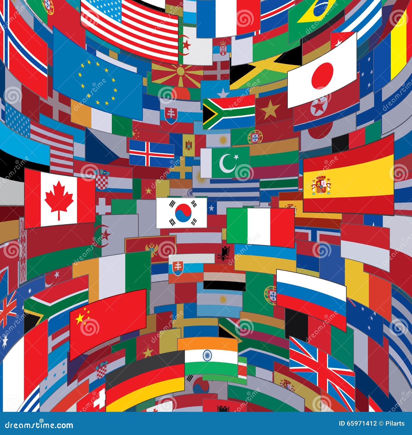 World Flags Background stock vector. Illustration of flags 65971412