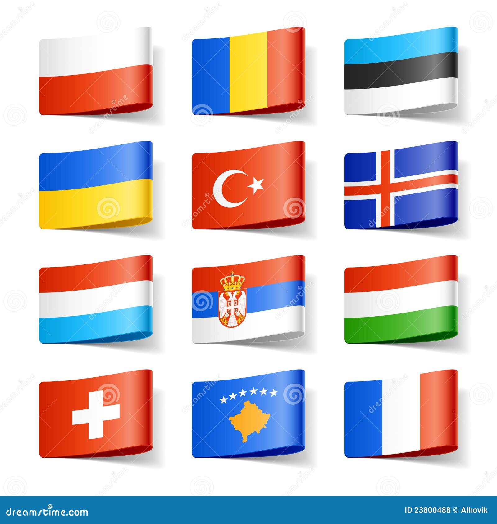 world flags. europe.