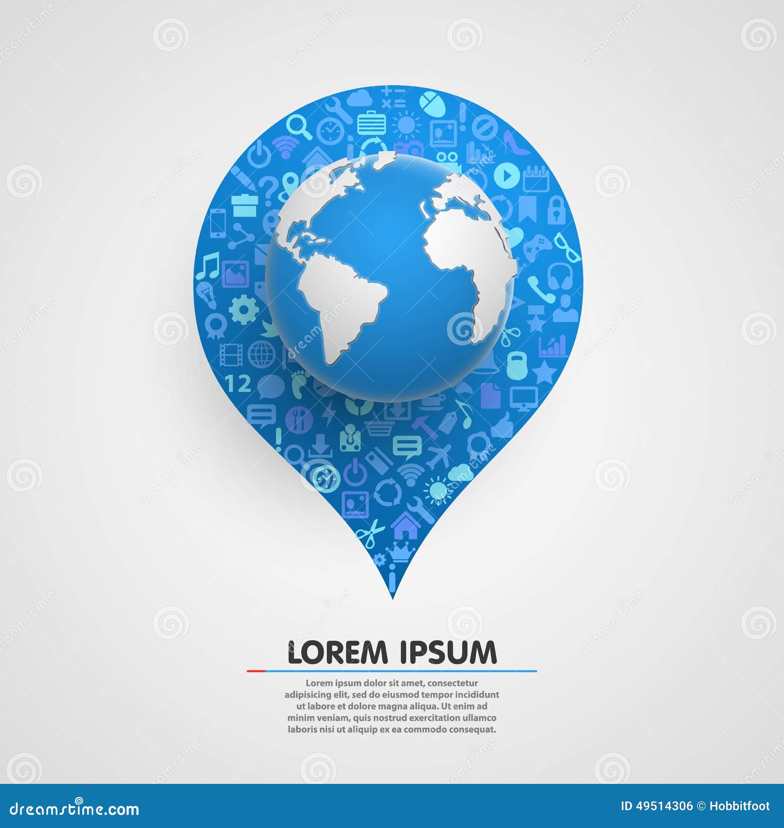 world globe with app icons sircle.