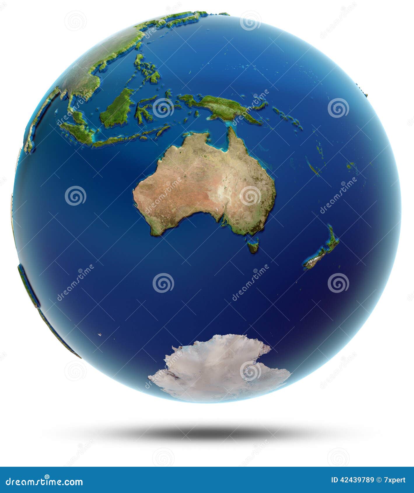world globe - oceania